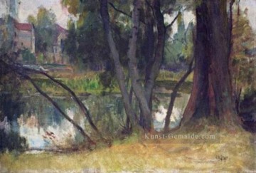 Paysage pres de sa maison de Fouras Landschaft Charles Amable Lenoir Ölgemälde
